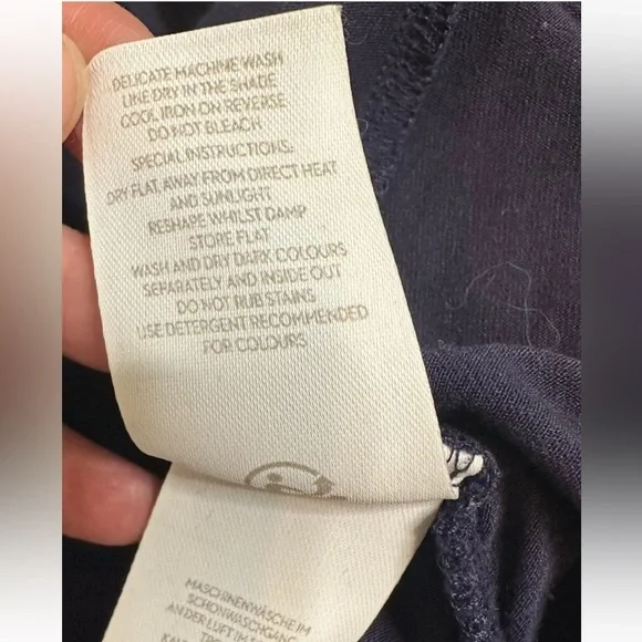 Boden Beatrice Jersey Jumpsuit Navy 3/4 Sleeve Tie Waist - Picture 8 of 8